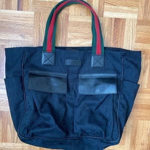 Sold —Authentic black Gucci tote $400